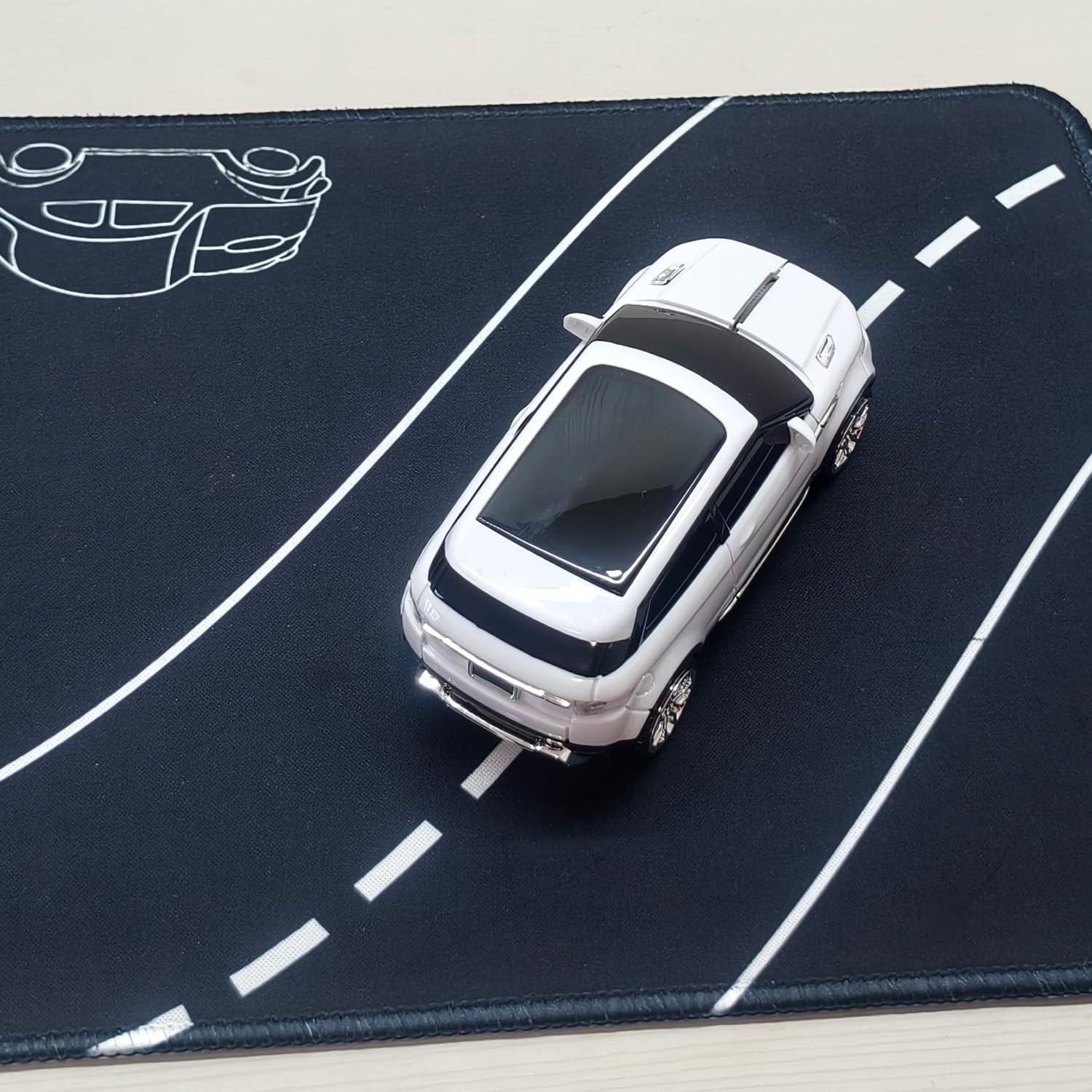 Ratón Inalámbrico USB SUV Deportivo con LED - Blanco