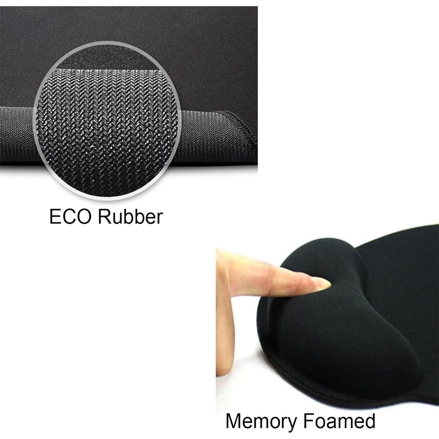 Reposamuñecas Mousepad MSD con Soporte Espuma Premium 25.4x21.6cm