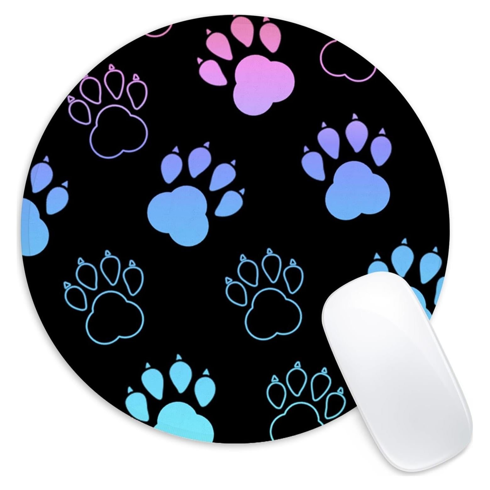 Alfombrilla de Ratón Redonda Adastrah Huella de Perro 22 cm