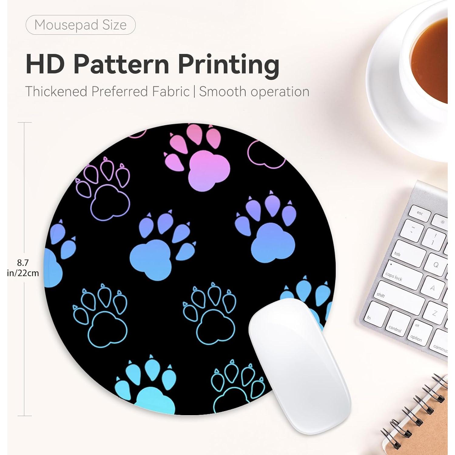 Alfombrilla de Ratón Redonda Adastrah Huella de Perro 22 cm