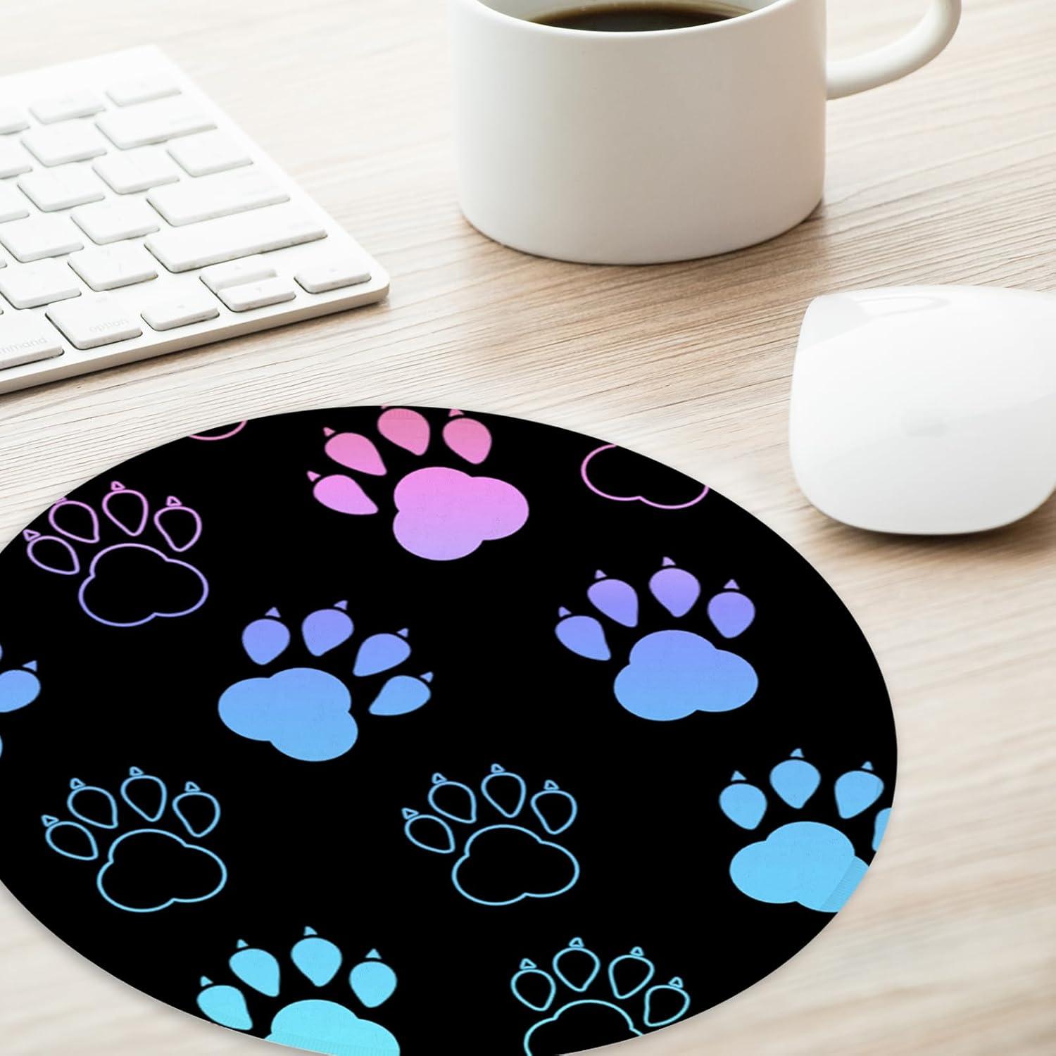 Alfombrilla de Ratón Redonda Adastrah Huella de Perro 22 cm