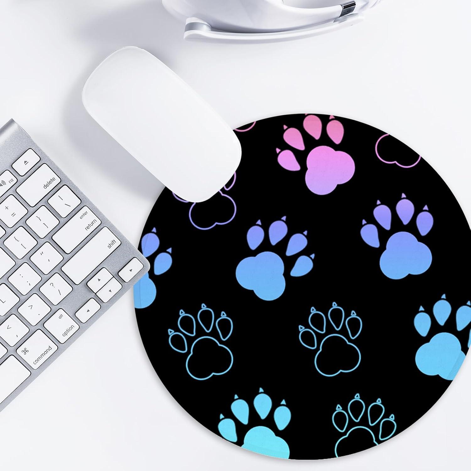 Alfombrilla de Ratón Redonda Adastrah Huella de Perro 22 cm