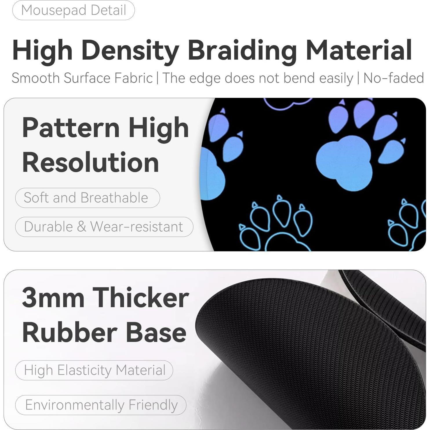 Alfombrilla de Ratón Redonda Adastrah Huella de Perro 22 cm