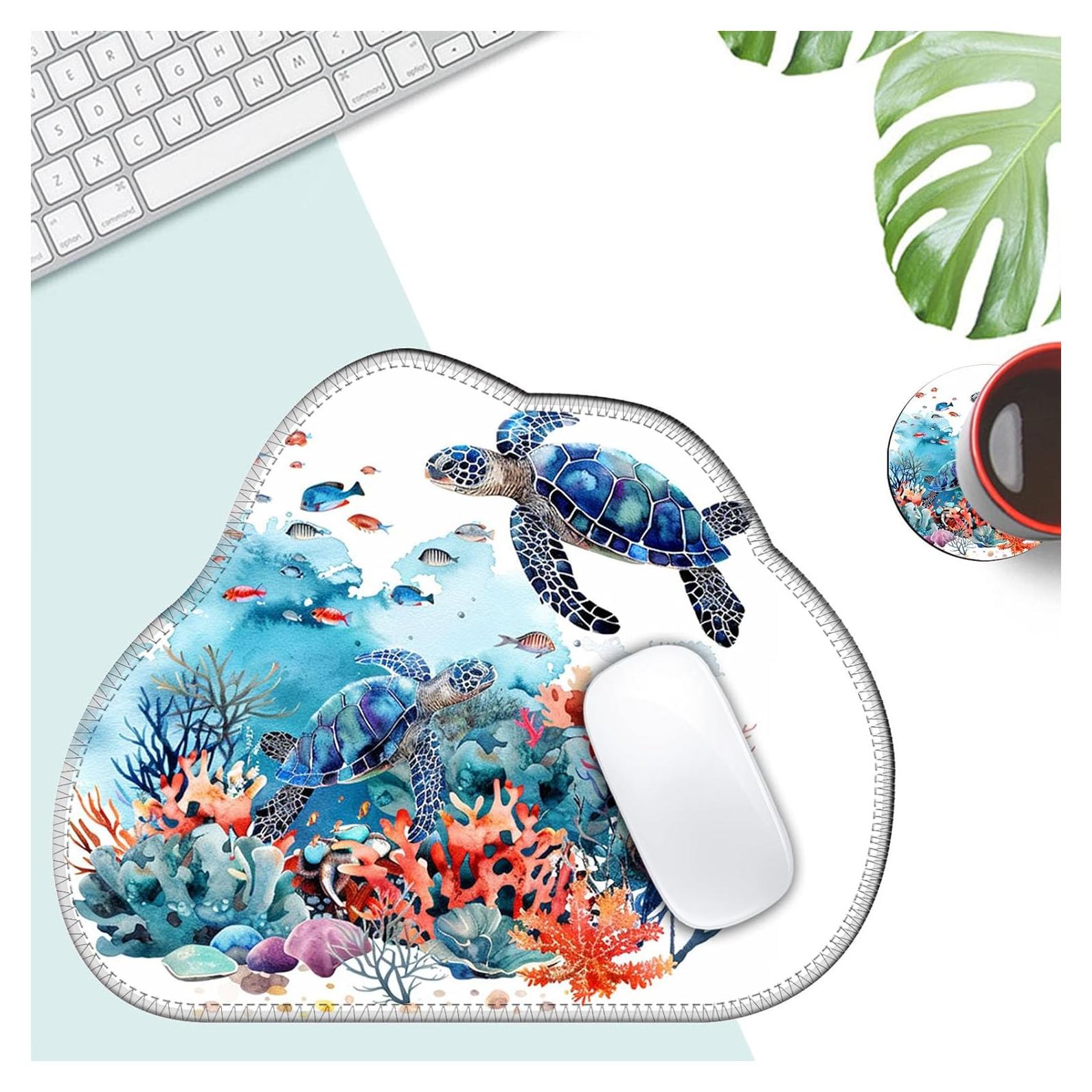 Alfombrilla de Ratón Bxgolkgd 30x24 cm Acuarela Tortuga