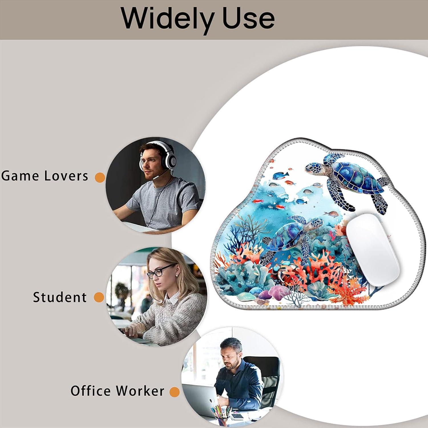 Alfombrilla de Ratón Bxgolkgd 30x24 cm Acuarela Tortuga