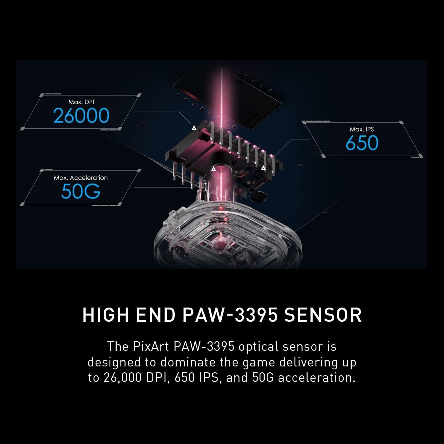 Ratón Gaming Inalámbrico MSI Clutch GM51 26000 DPI RGB