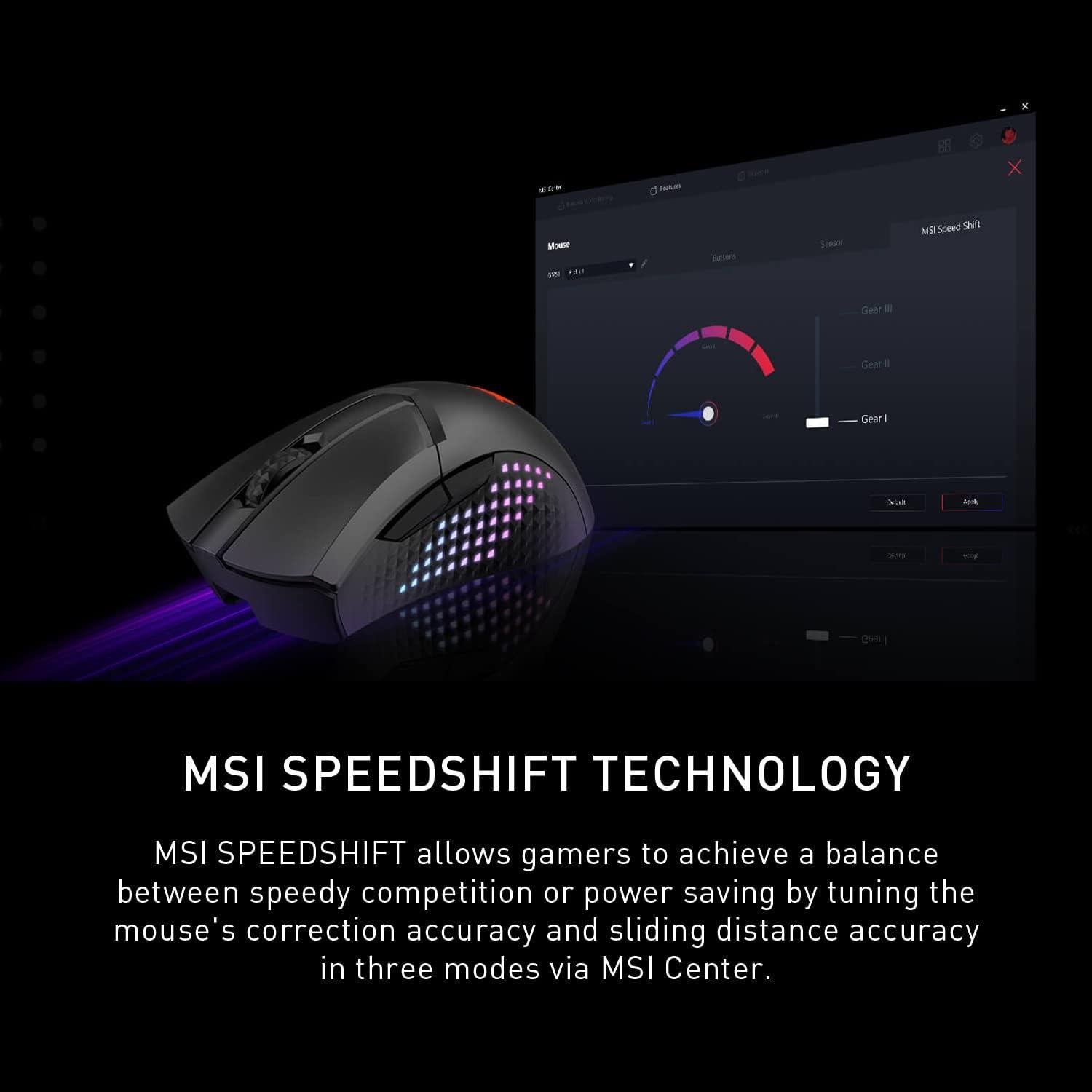Ratón Gaming Inalámbrico MSI Clutch GM51 26000 DPI RGB