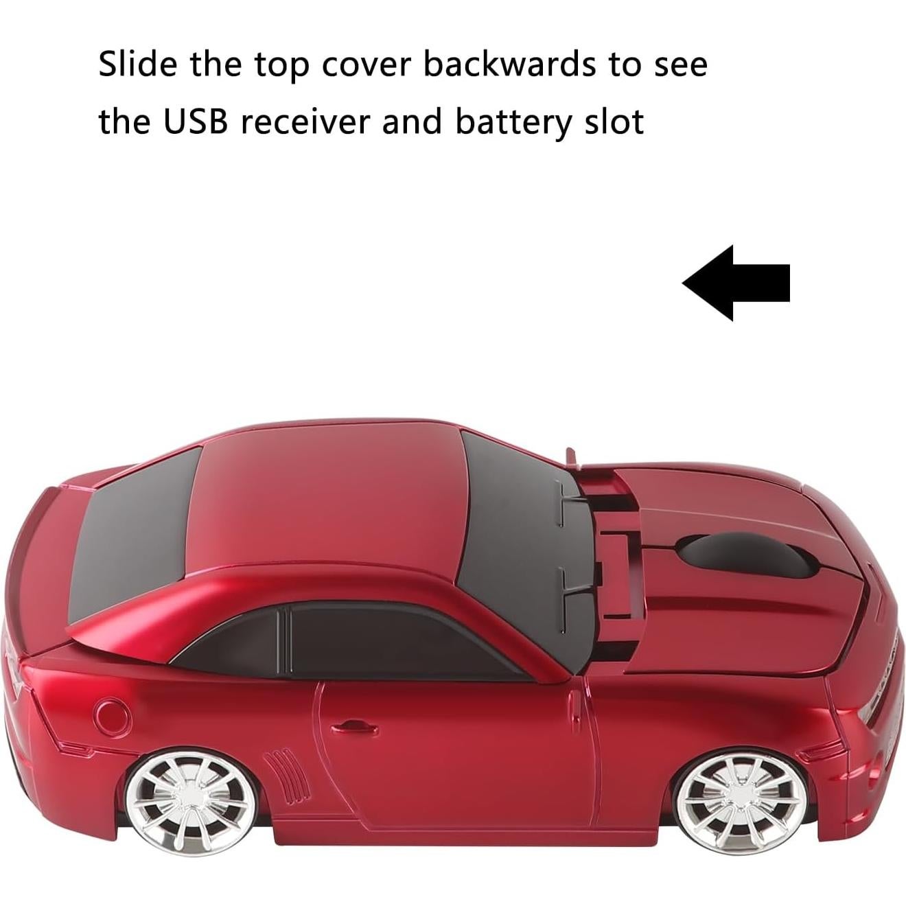 Ratón Inalámbrico Ergonómico Samudgate Rojo 2.4GHz Mini