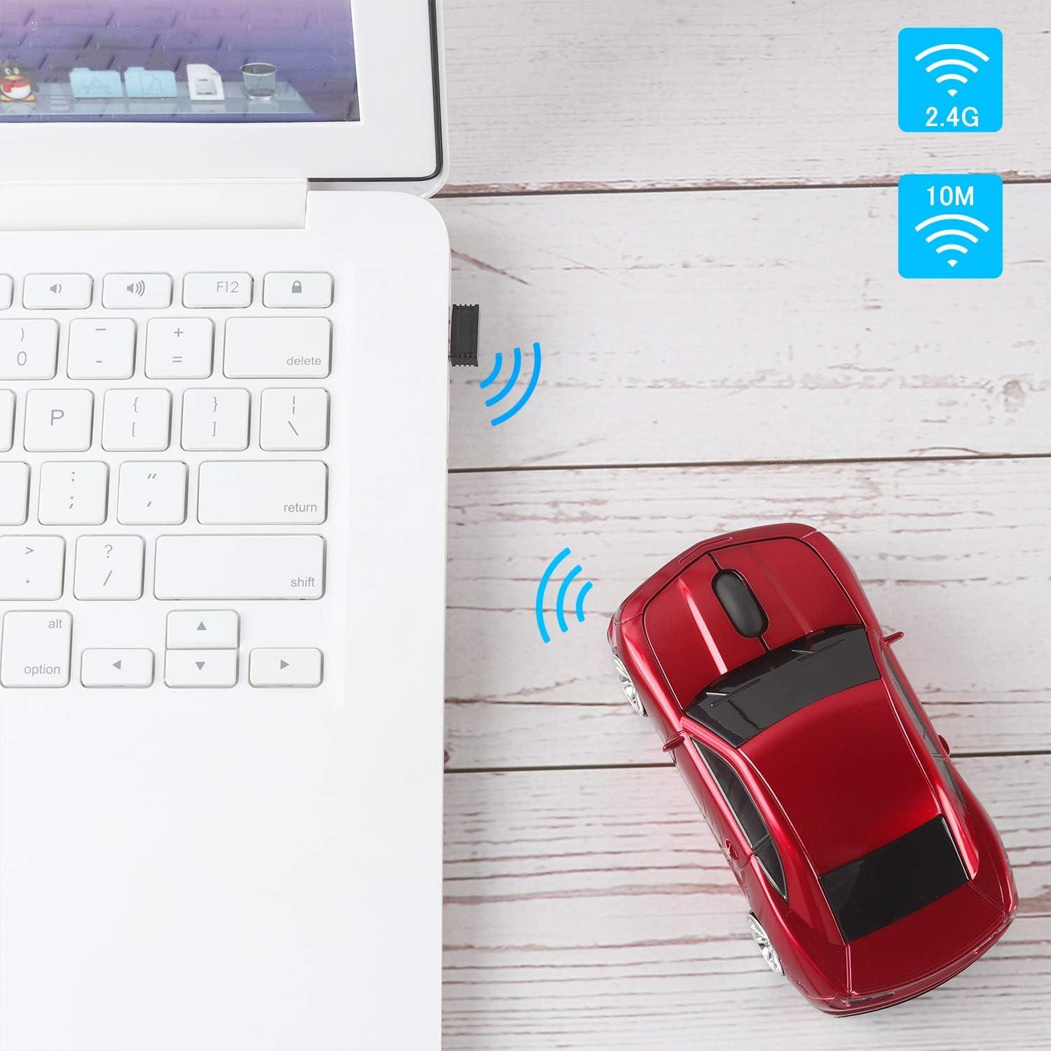 Ratón Inalámbrico Ergonómico Samudgate Rojo 2.4GHz Mini