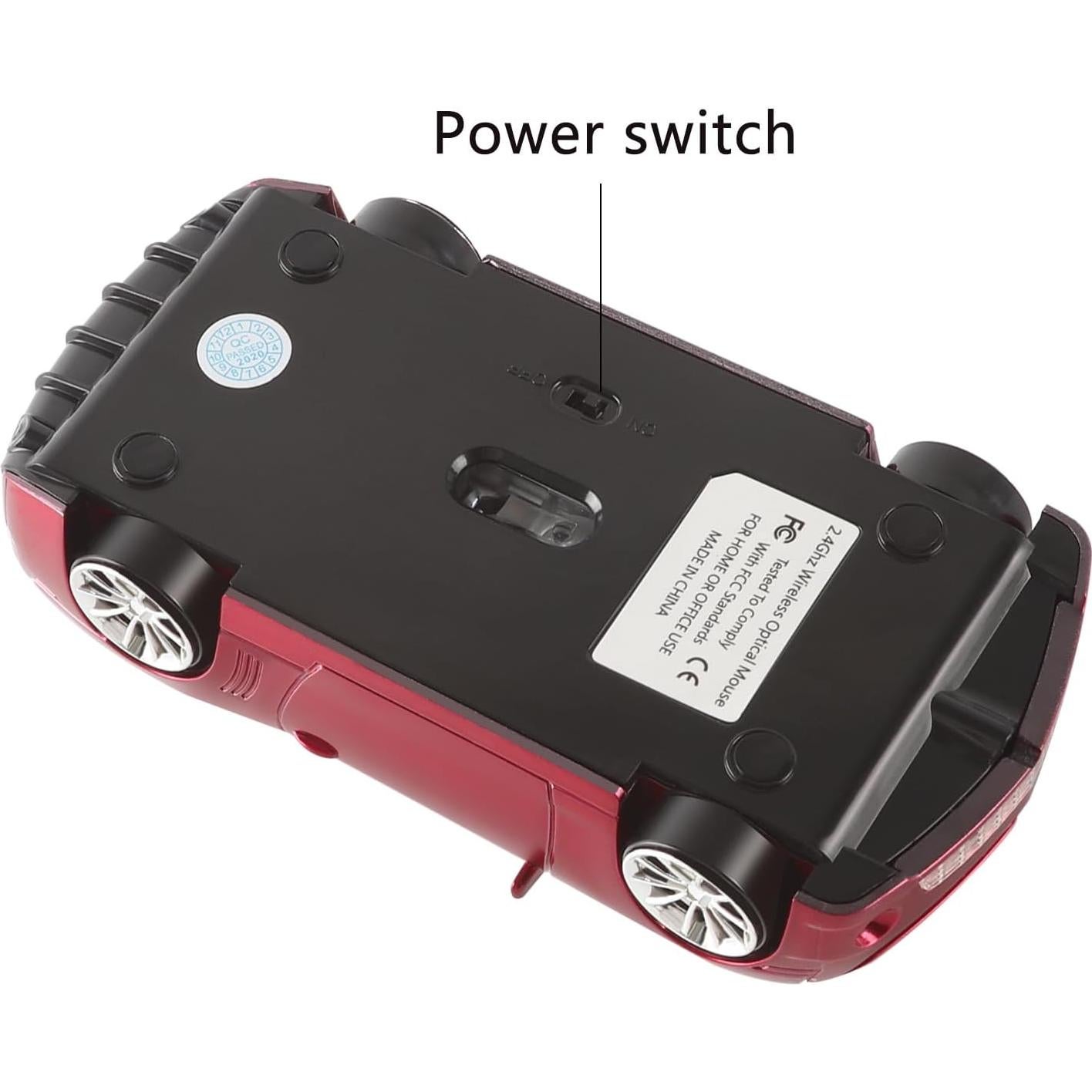 Ratón Inalámbrico Ergonómico Samudgate Rojo 2.4GHz Mini