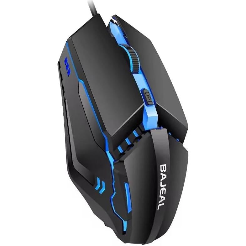Ratón Gaming Óptico Bajeal RGB 1200-1600 DPI Ergonómico
