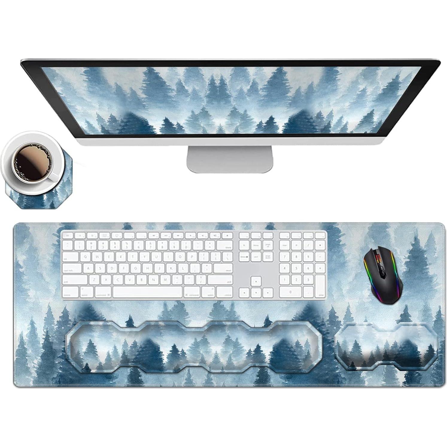 Alfombrilla de Ratón Grande Ergonómica Mxfdegf + Reposamuñecas