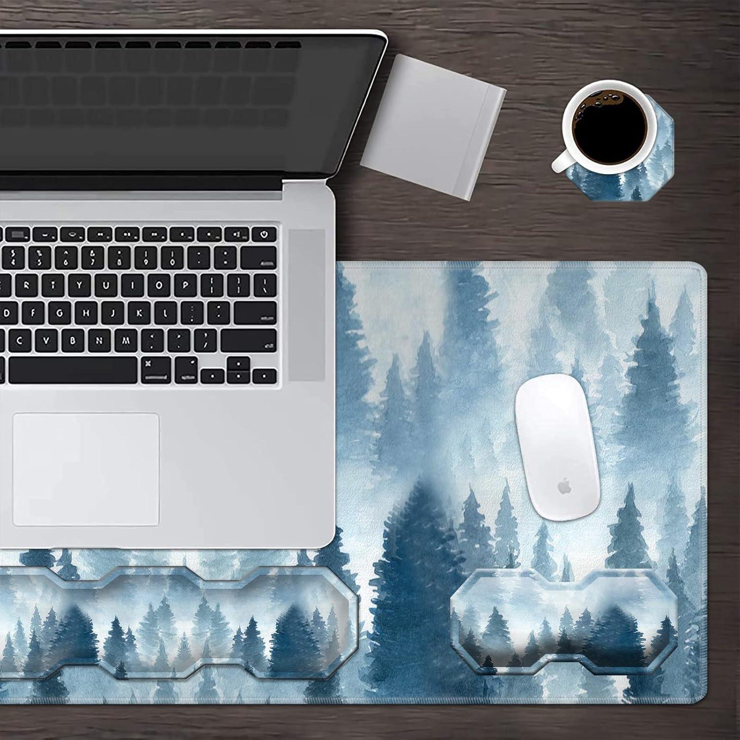 Alfombrilla de Ratón Grande Ergonómica Mxfdegf + Reposamuñecas