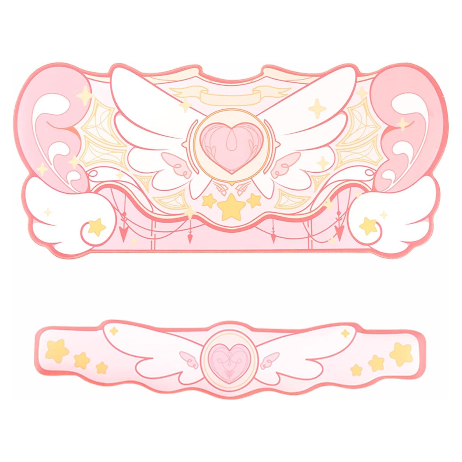 Alfombrilla de Ratón y Soporte de Muñeca GeekShare Estrella Rosa