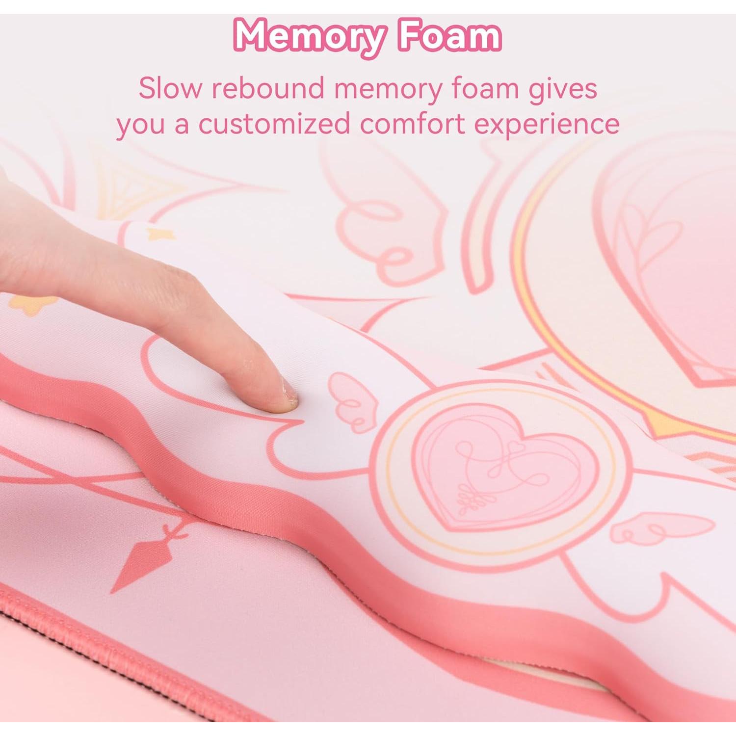 Alfombrilla de Ratón y Soporte de Muñeca GeekShare Estrella Rosa