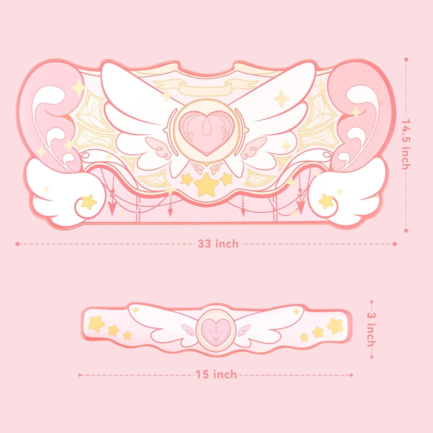 Alfombrilla de Ratón y Soporte de Muñeca GeekShare Estrella Rosa