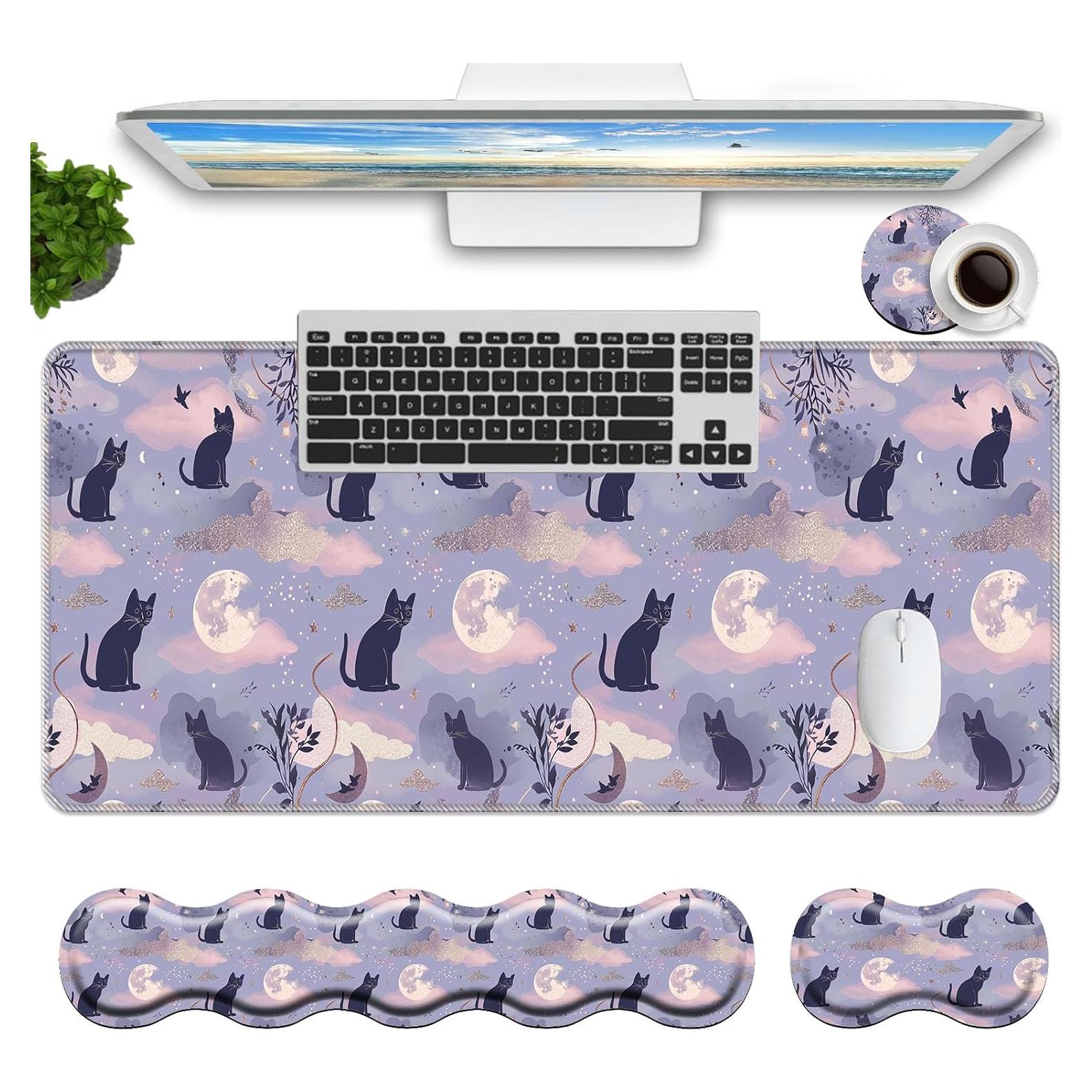 Conjunto de Alfombrilla de Teclado y Ratón RUUHLJLET Ergonómico