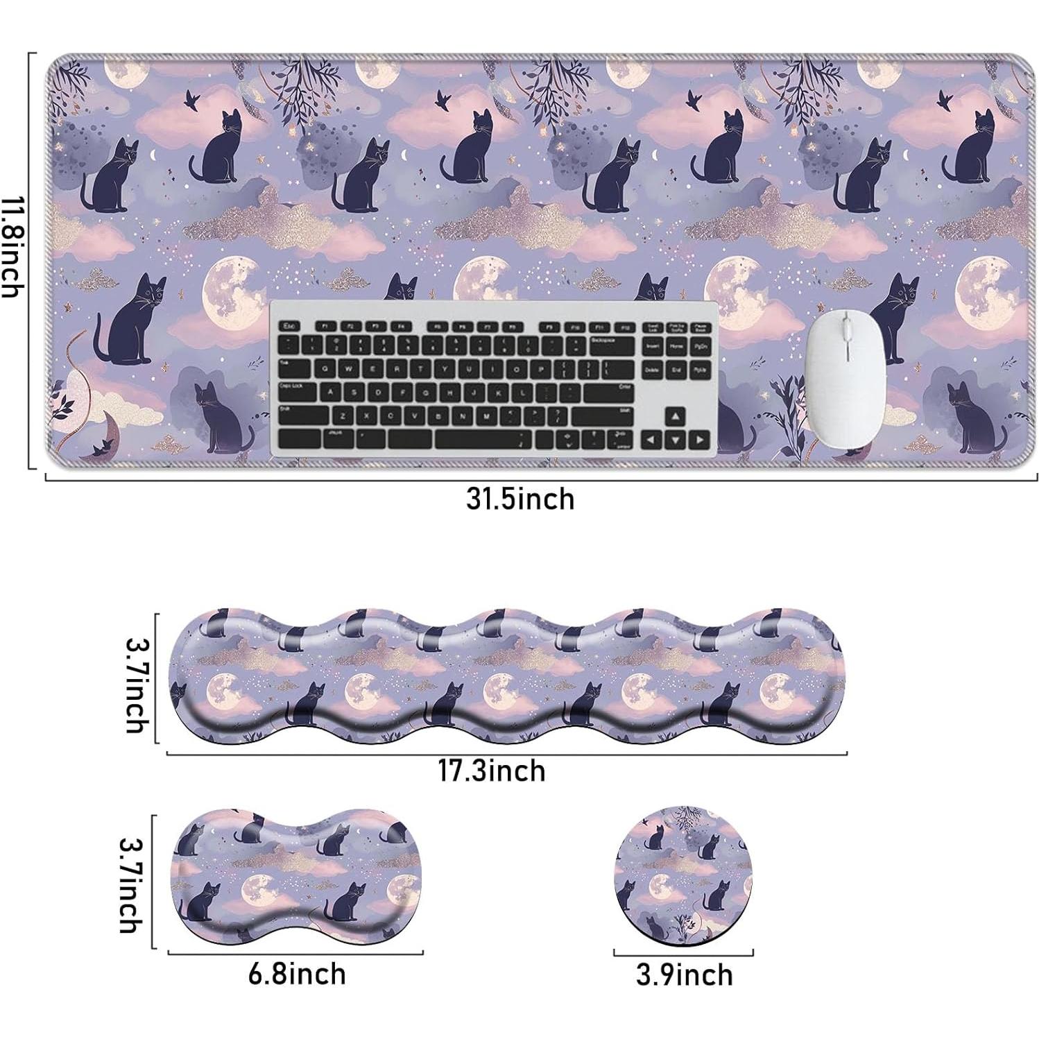 Conjunto de Alfombrilla de Teclado y Ratón RUUHLJLET Ergonómico