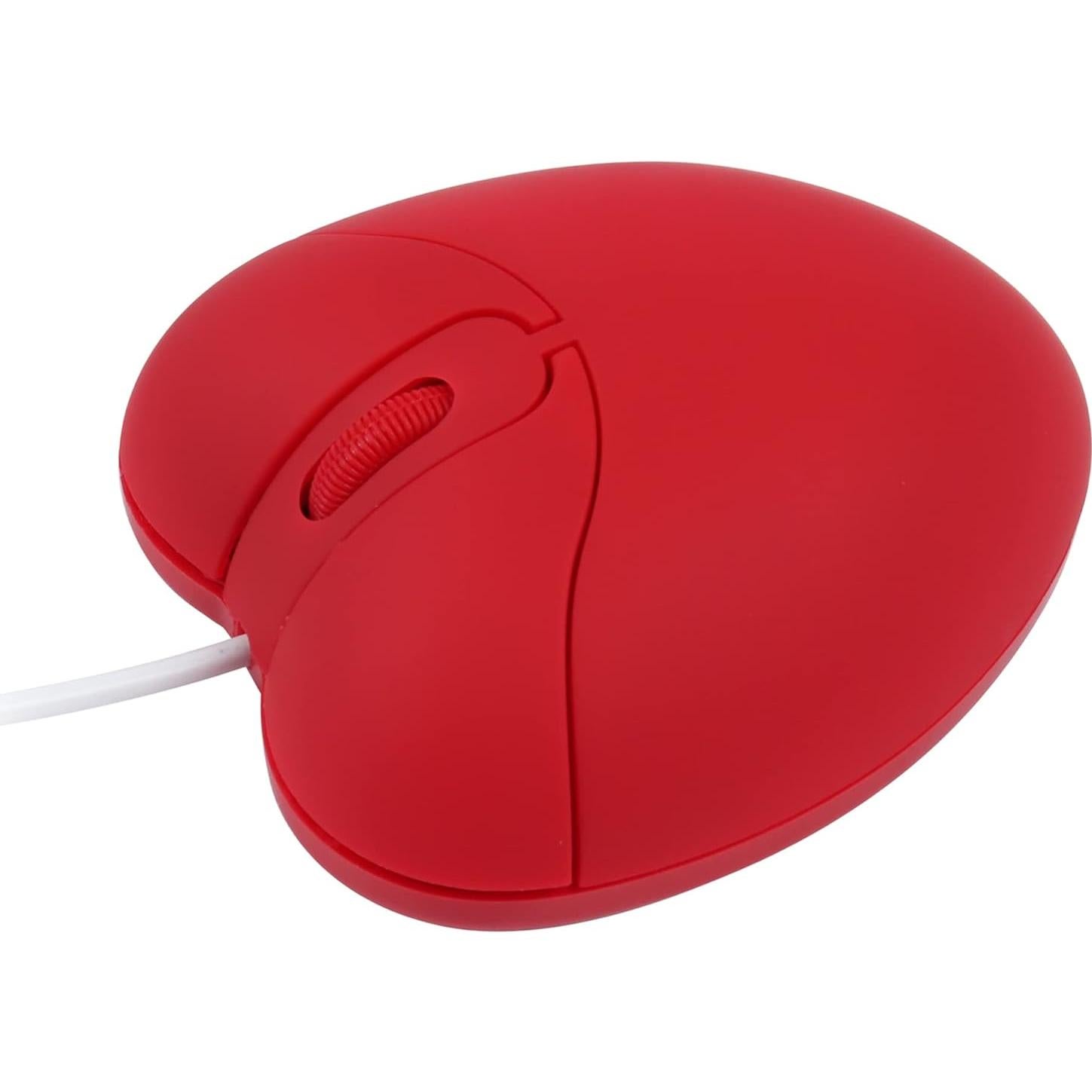 Ratón con cable GUGUELEC rojo corazón USB óptico 800 DPI