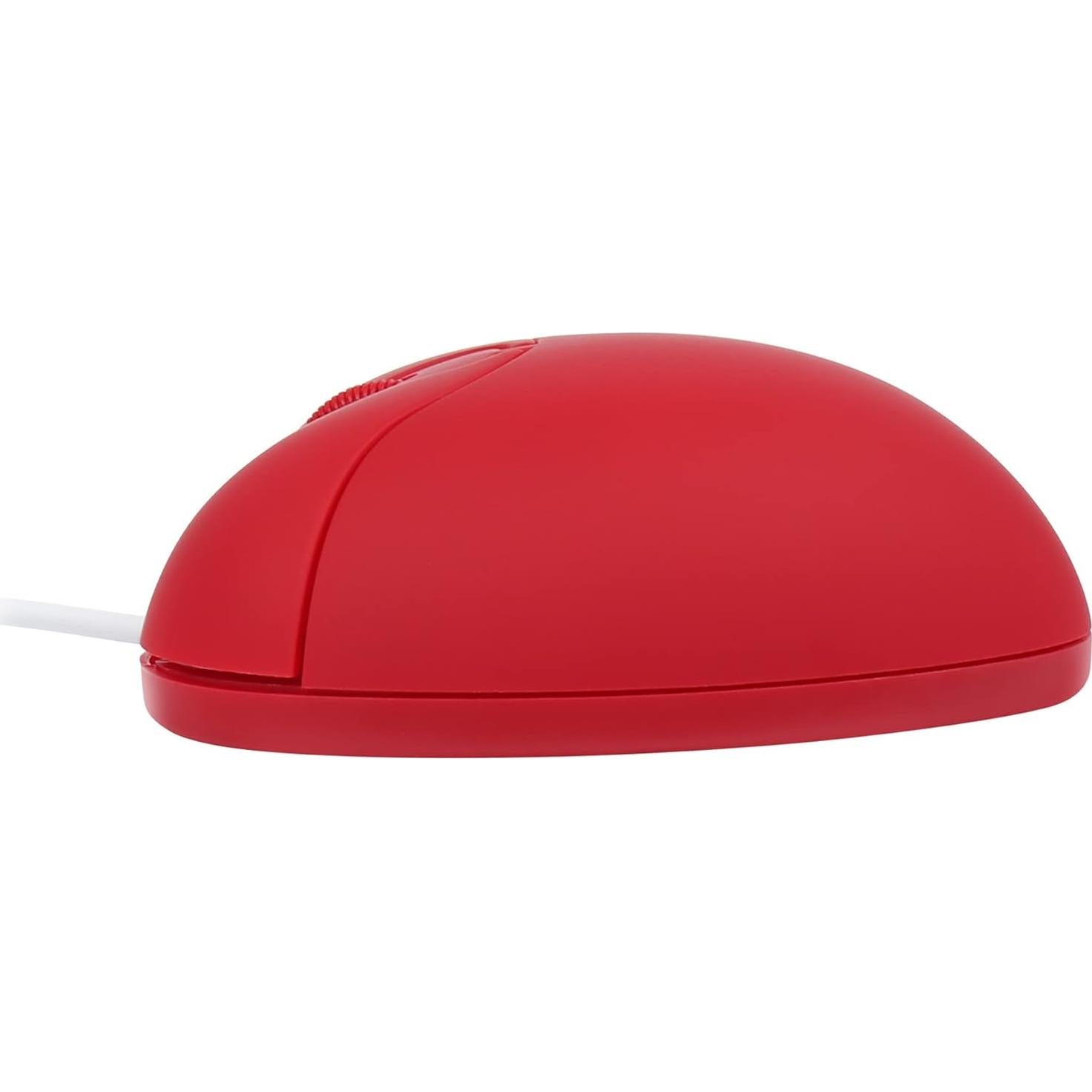Ratón con cable GUGUELEC rojo corazón USB óptico 800 DPI