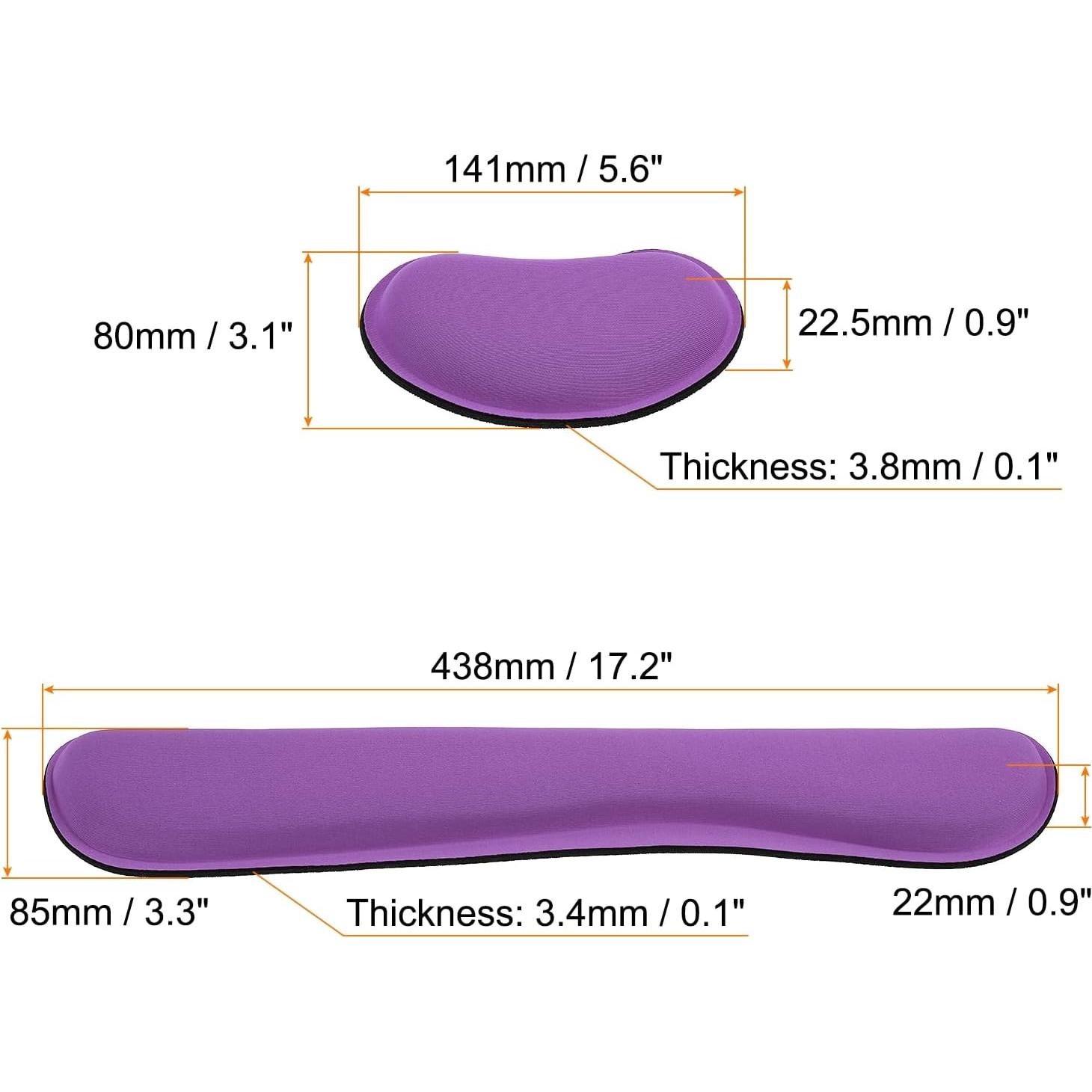Almohadilla Ergonómica para Muñeca PATIKIL - Espuma de Memoria - Púrpura