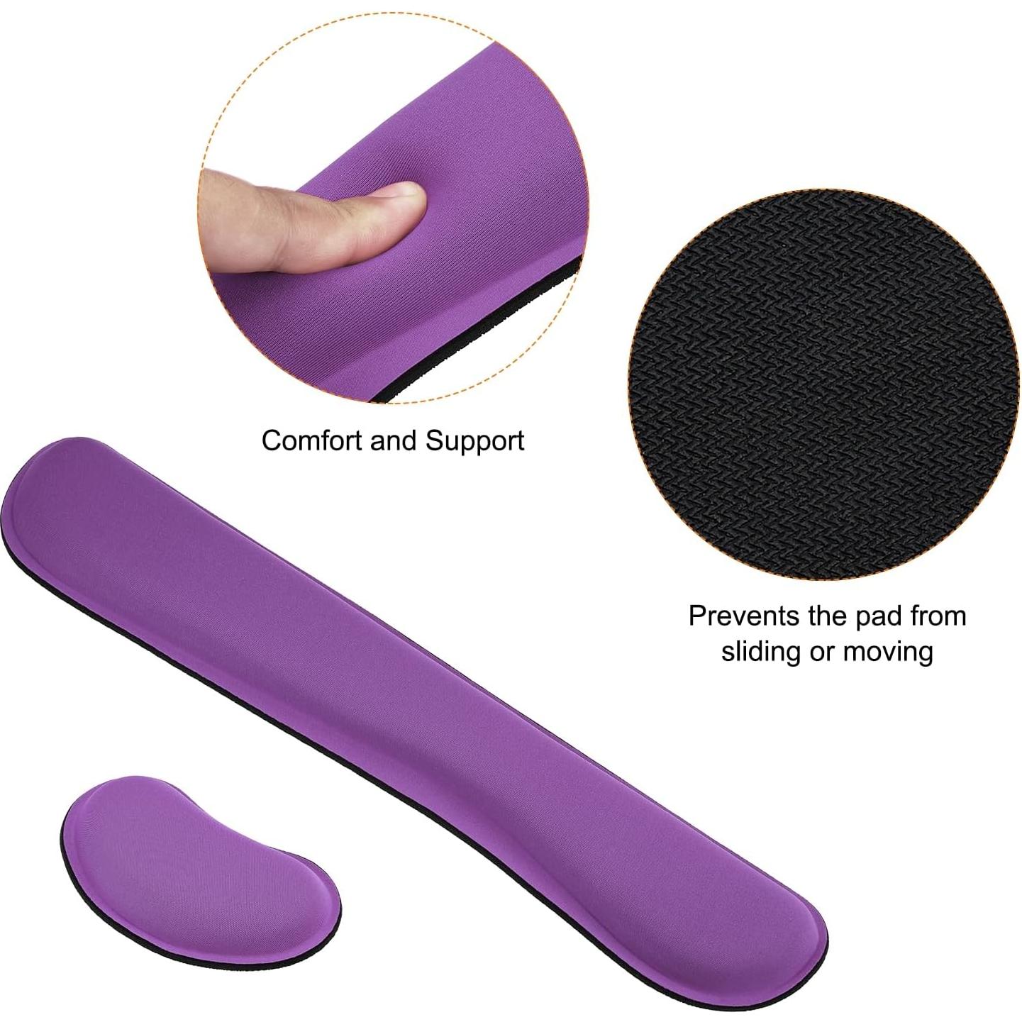 Almohadilla Ergonómica para Muñeca PATIKIL - Espuma de Memoria - Púrpura