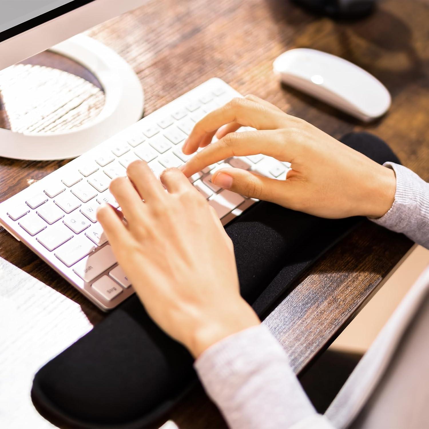 Almohadilla Ergonómica para Muñeca PATIKIL - Espuma de Memoria - Púrpura