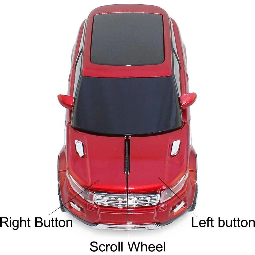 Ratón Inalámbrico Deportivo ECOiNVA EC1405B 1600 DPI Rojo