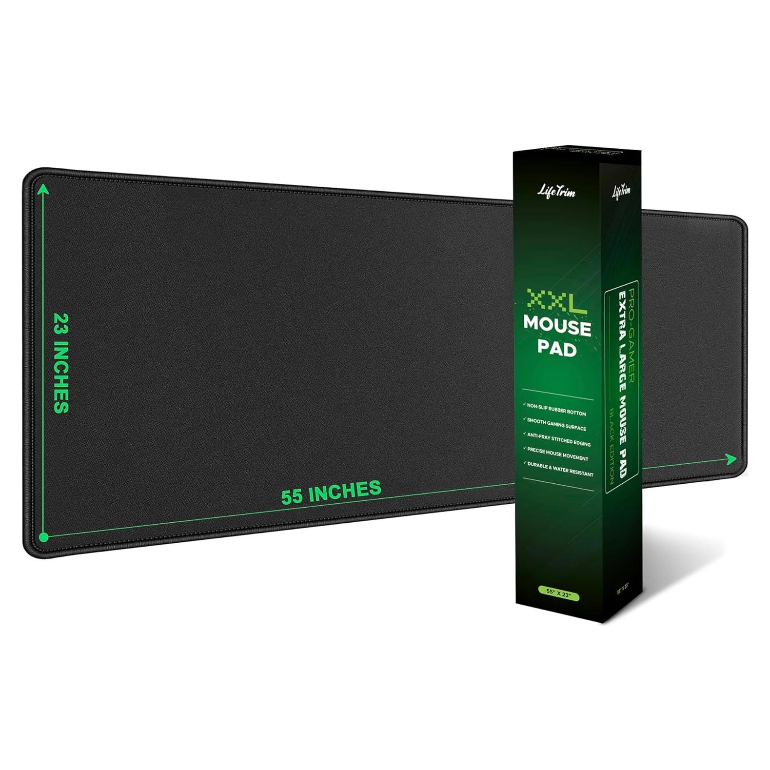 Alfombrilla de Ratón XXL LifeTrim 55x23cm 5mm Negra