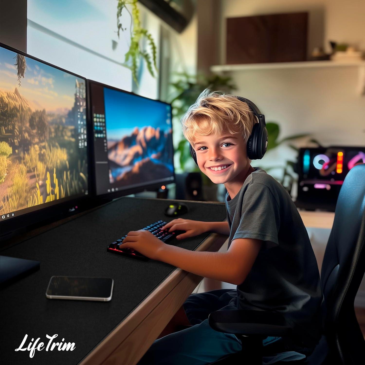 Alfombrilla de Ratón XXL LifeTrim 55x23cm 5mm Negra