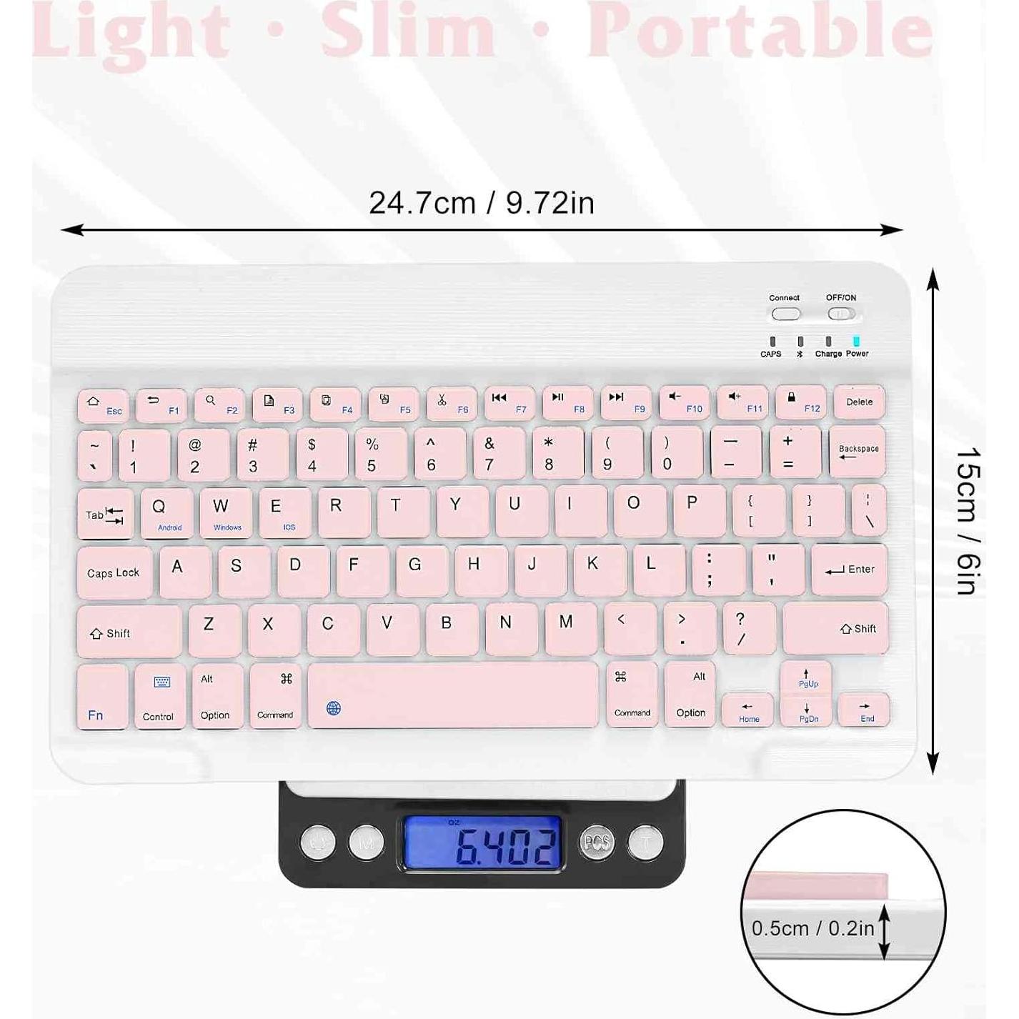 Combo Teclado y Ratón Bluetooth UrbanX KBM030 Rosa Bebé