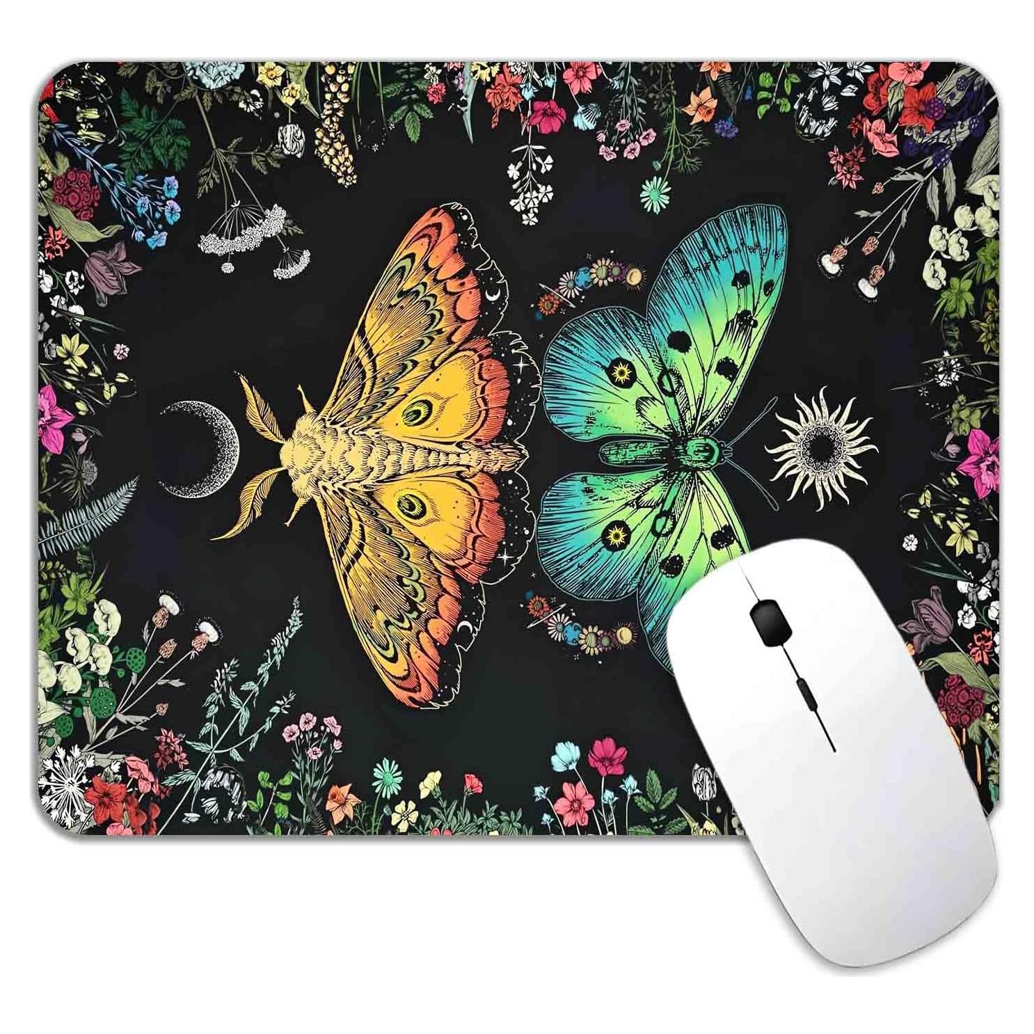 Alfombrilla de Ratón LTHAOGUO Mariposa Boho Antideslizante 240x200mm