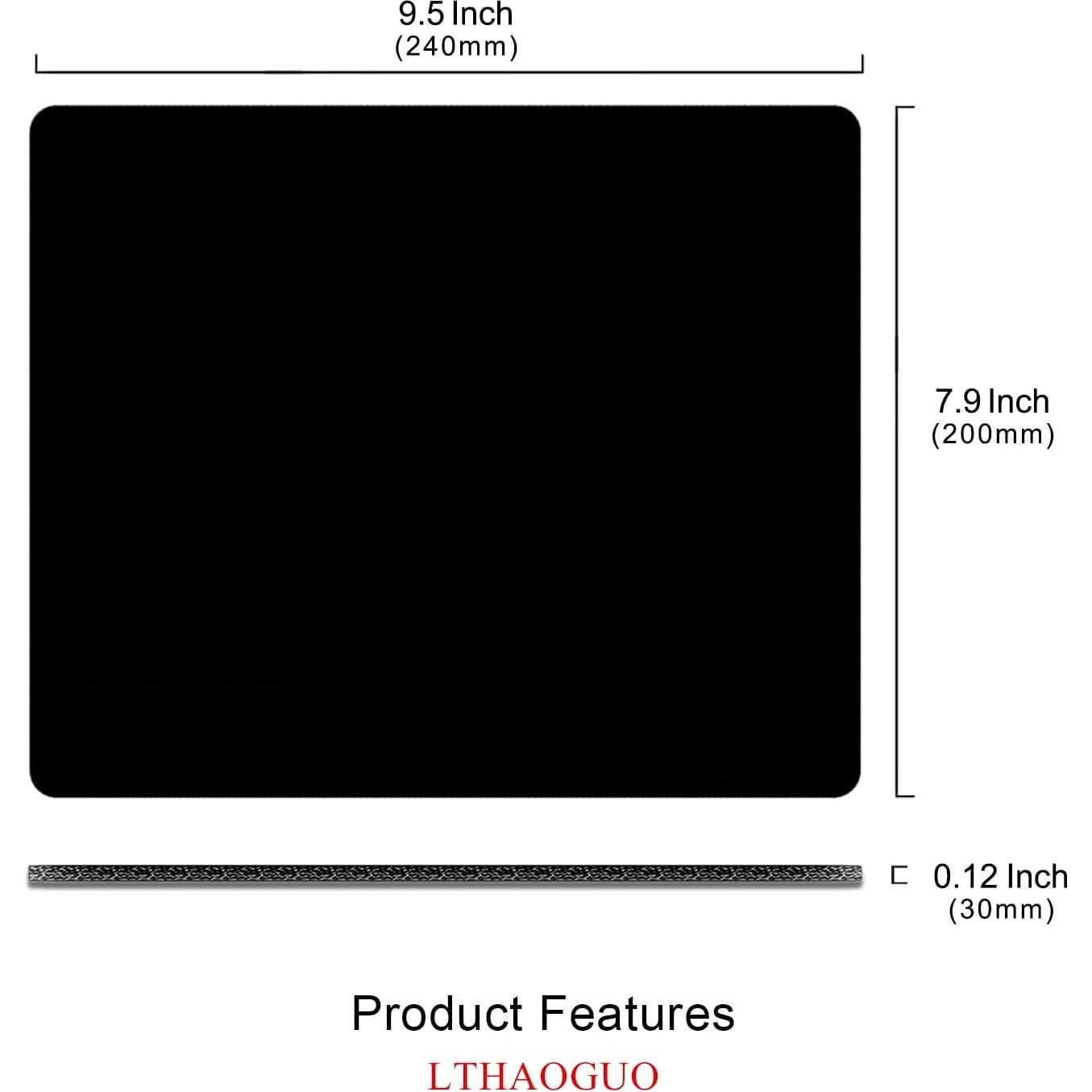 Alfombrilla de Ratón LTHAOGUO Mariposa Boho Antideslizante 240x200mm