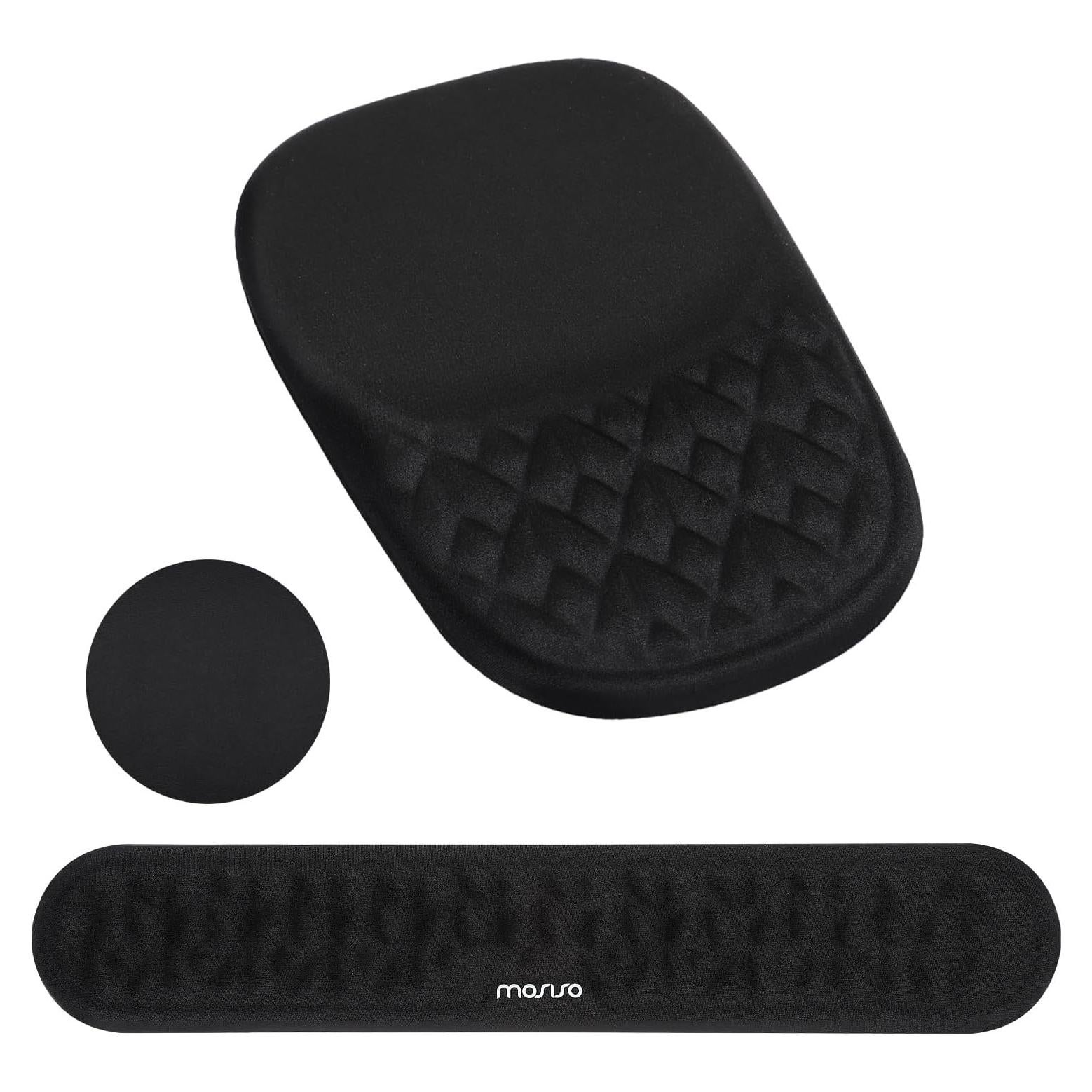 Reposamuñecas Ergonómico MOSISO para Teclado y Mousepad Negro