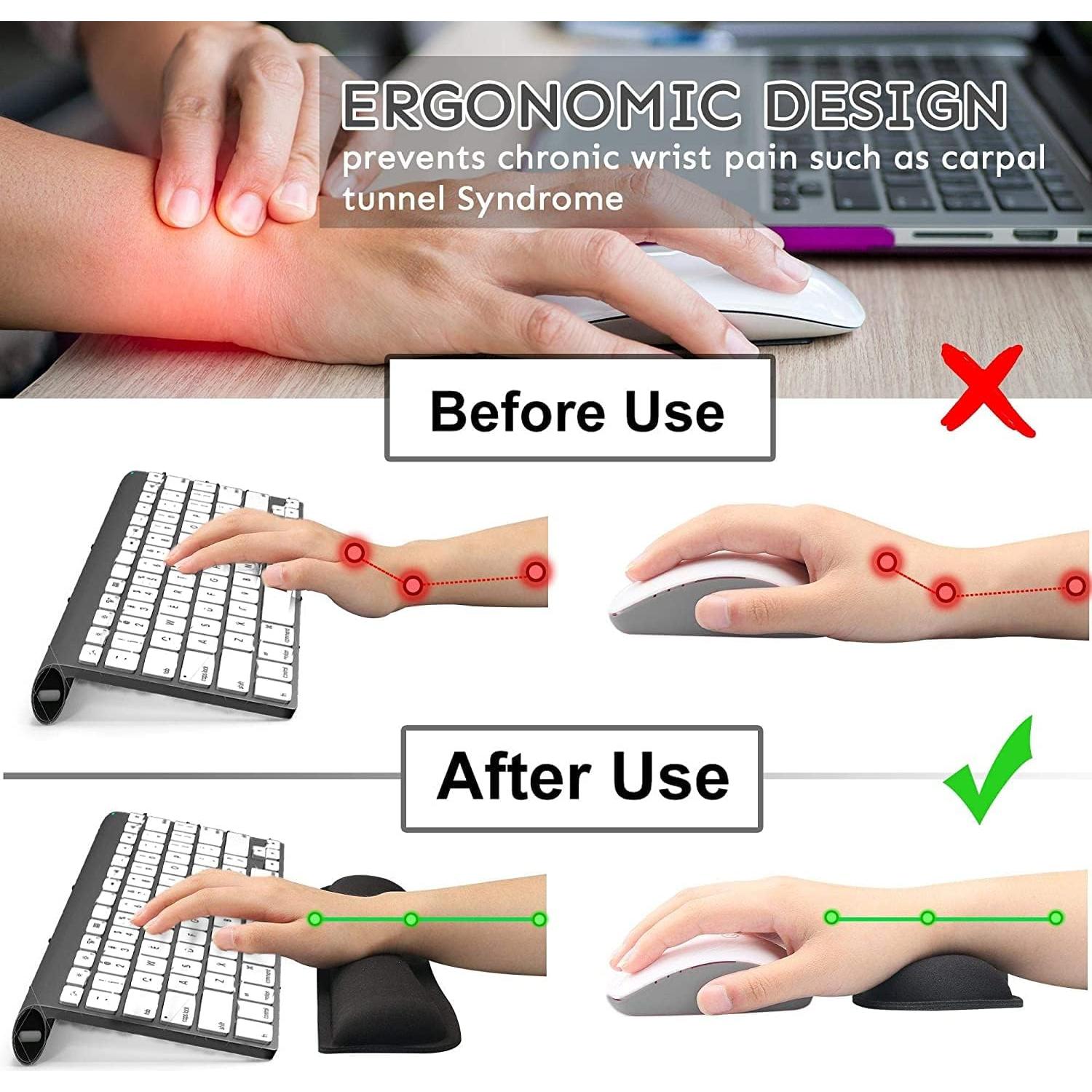 Conjunto Almohadillas Ergonómicas iFine para Teclado y Ratón