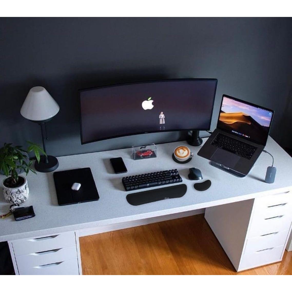 Conjunto Almohadillas Ergonómicas iFine para Teclado y Ratón