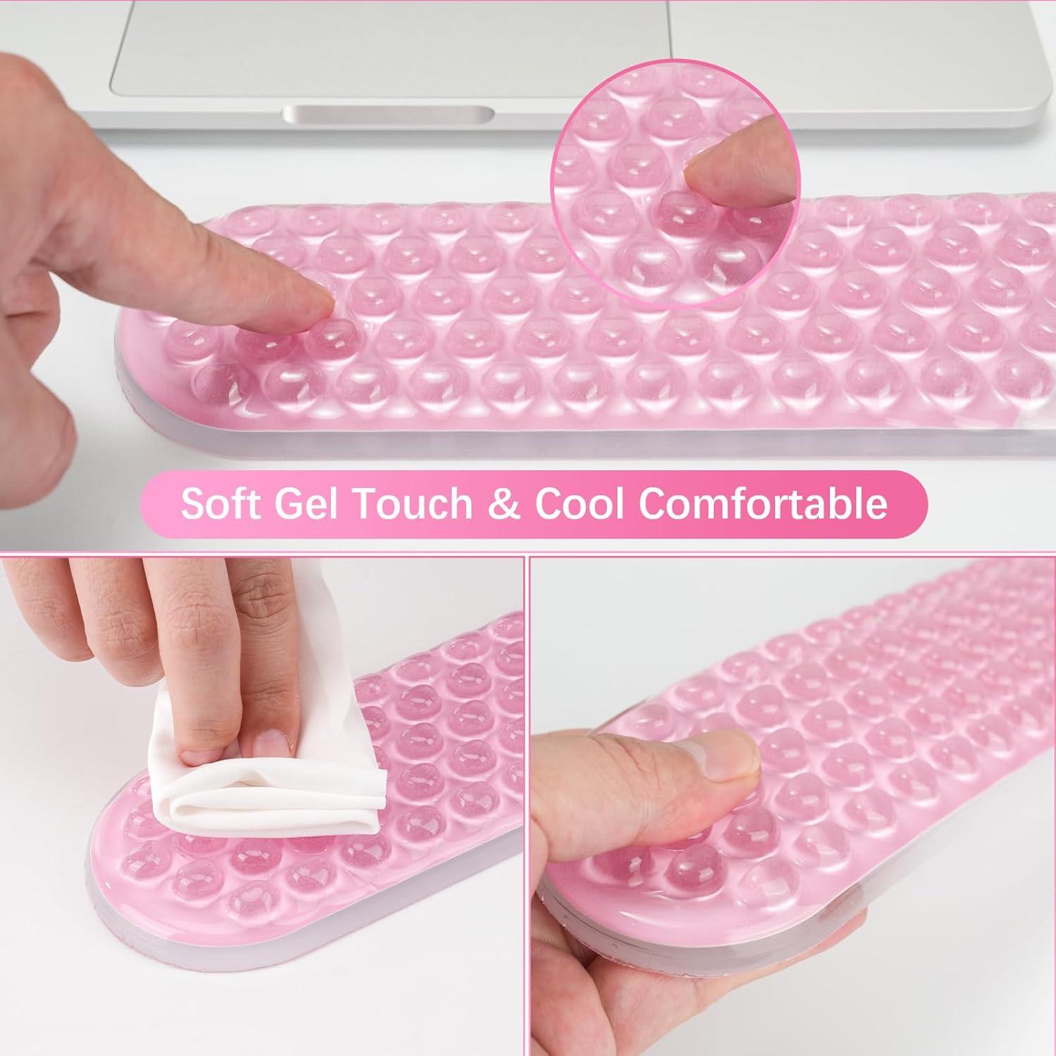 Reposamuñecas de Gel MOSISO Ergonomico Rosa 39.5x6.5cm