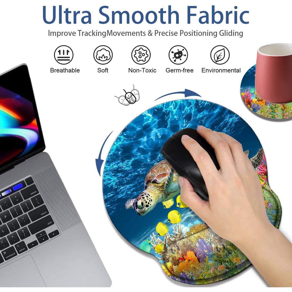 Alfombrilla de Ratón Ergonómica XMTMR-Glass con Soporte de Gel