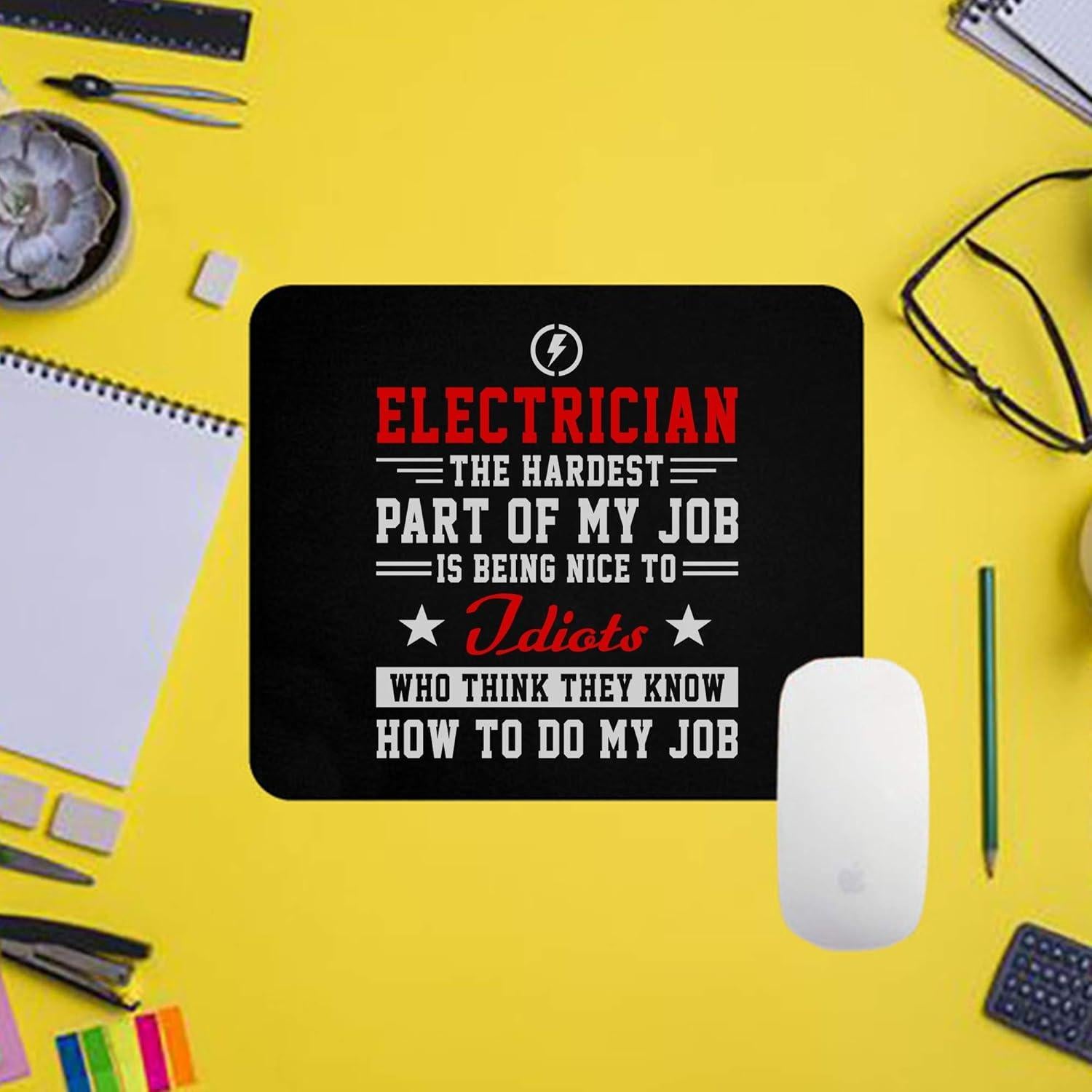 Mousepad Eléctrico FunnyLazy 23.5x19.7 cm Goma y Tela