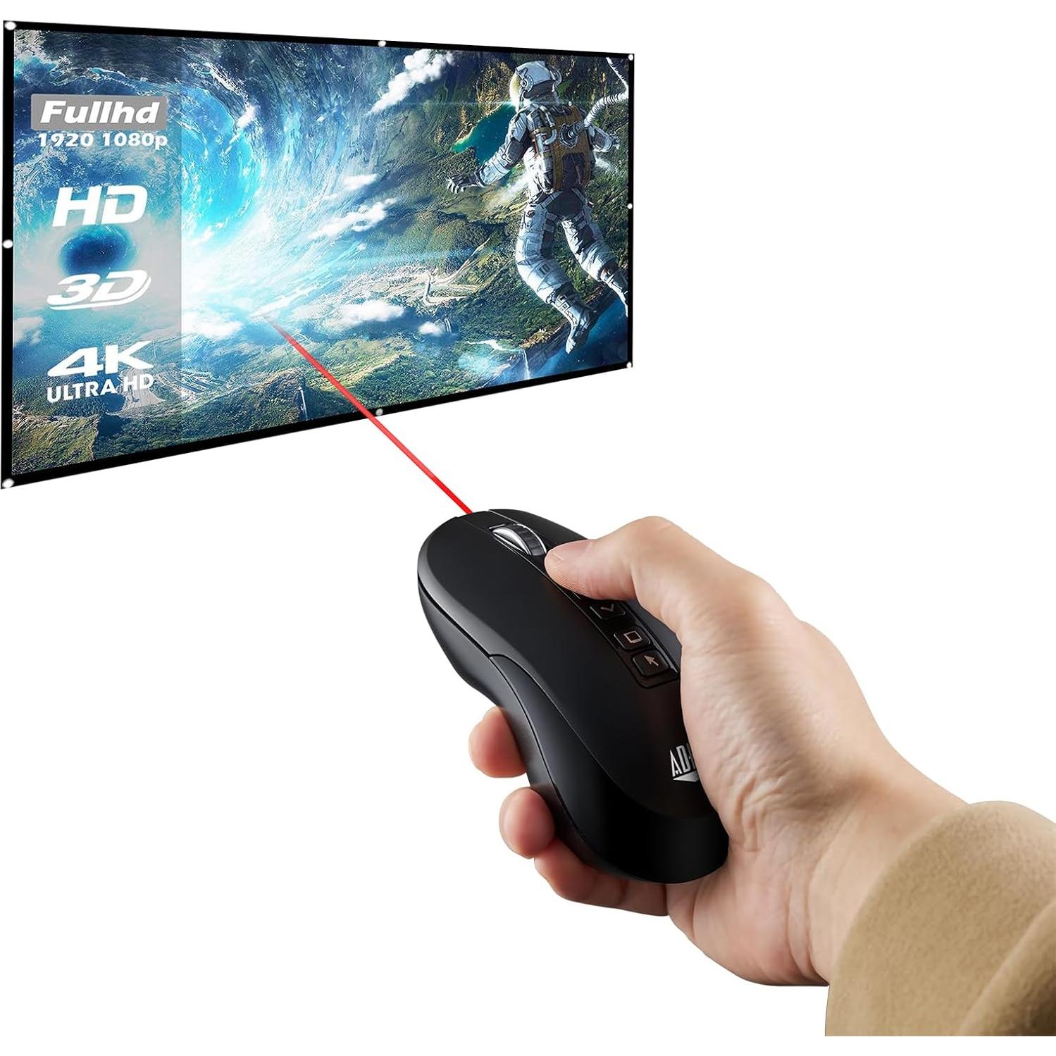 Ratón Inalámbrico Adesso iMouse P40 con Puntero Láser