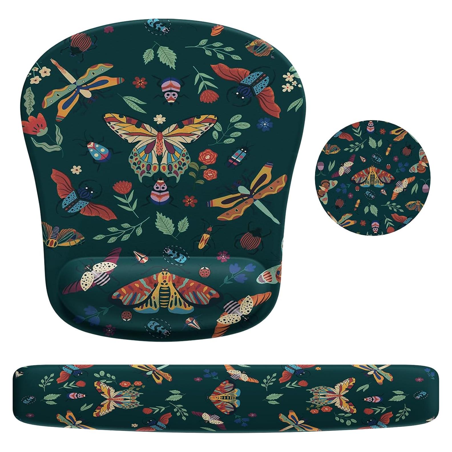 Almohadilla Ergonómica HAOCOO con Reposamuñecas y Posavasos