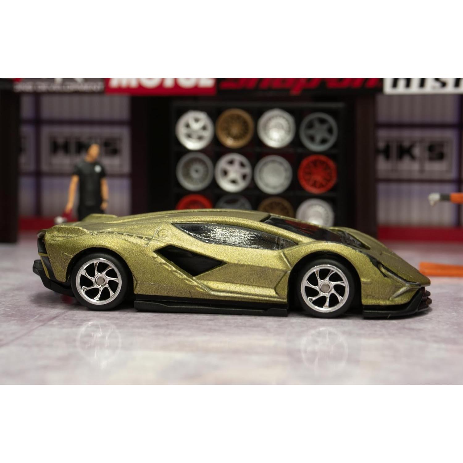 Juego de Ruedas Cromadas para Autos 1:64 Yallishop - 10 Piezas