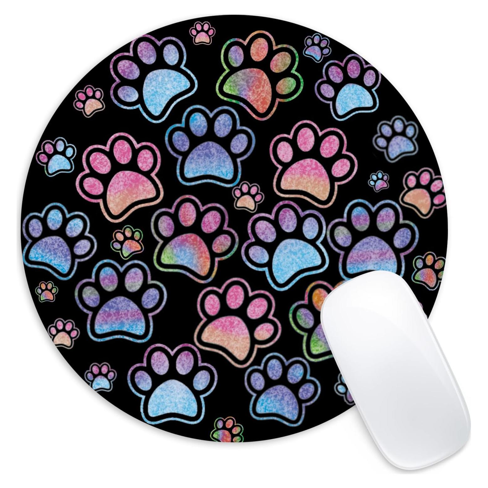 Alfombrilla de Ratón Redonda Adastrah 22 cm Huella de Perro