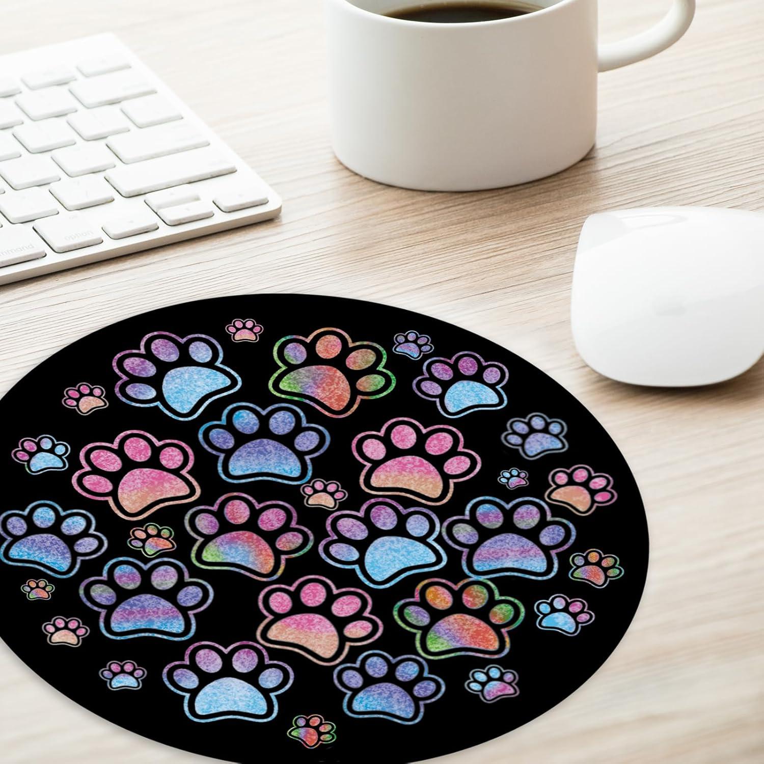 Alfombrilla de Ratón Redonda Adastrah 22 cm Huella de Perro