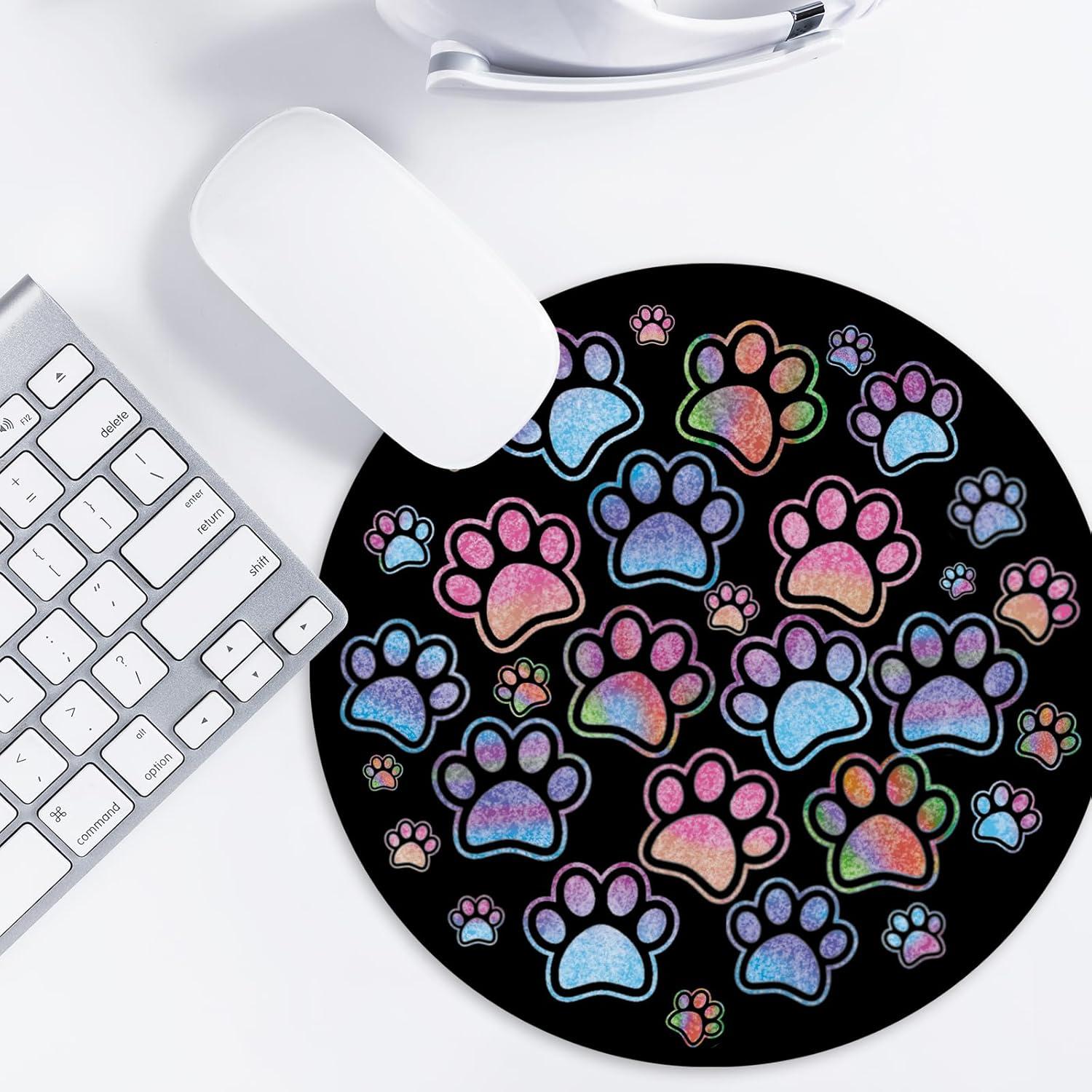 Alfombrilla de Ratón Redonda Adastrah 22 cm Huella de Perro