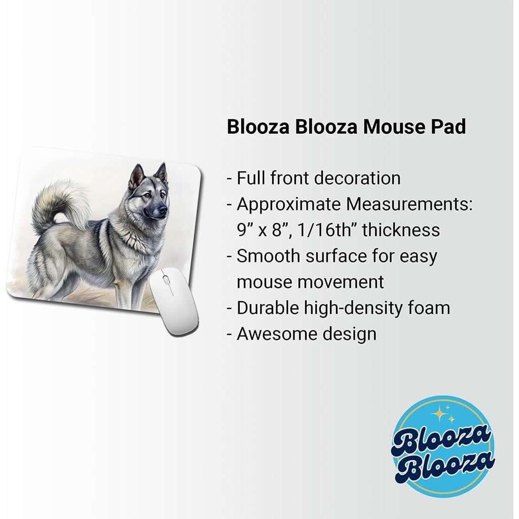 Mouse Pad Ilustración Perro Elkhound Noruego Blooza