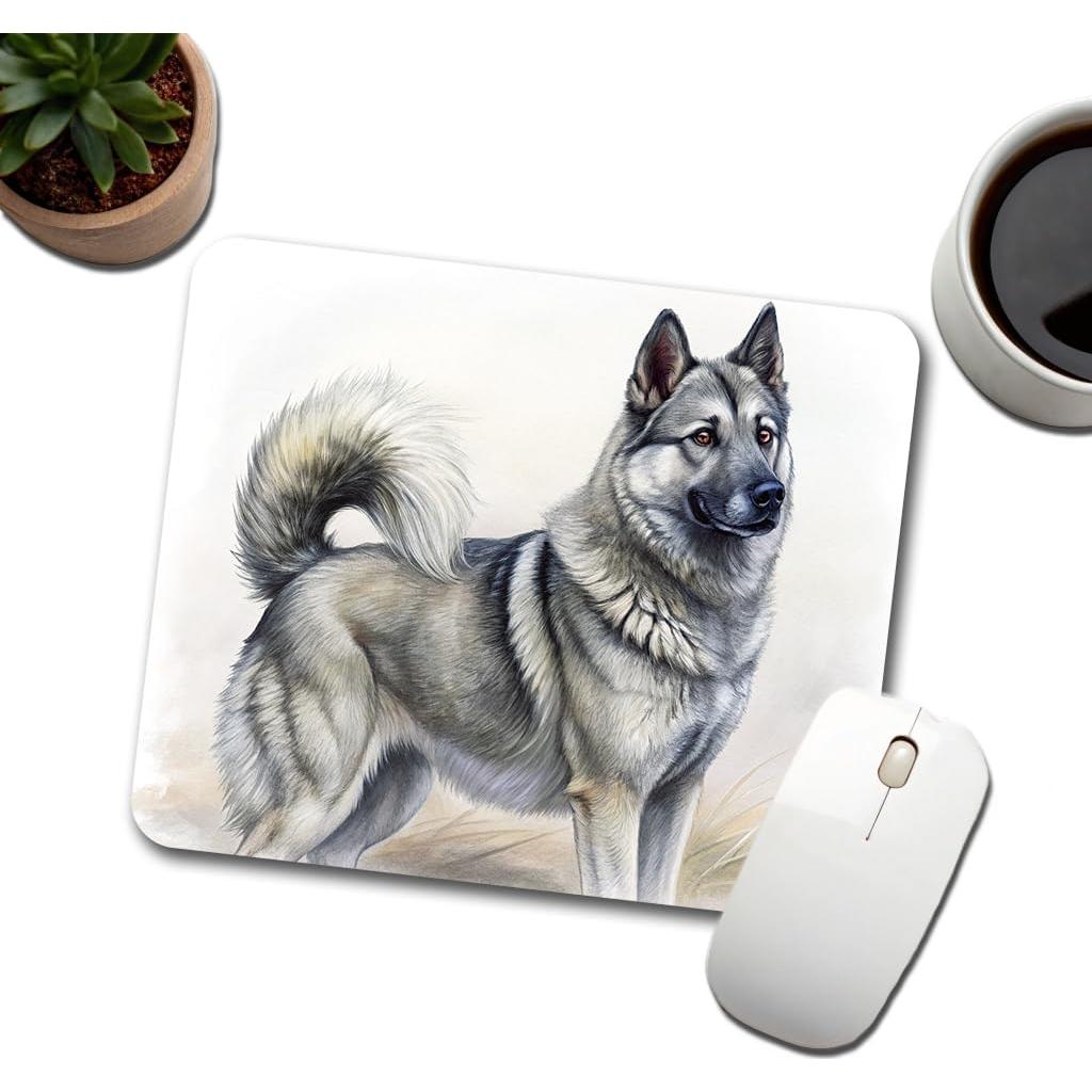 Mouse Pad Ilustración Perro Elkhound Noruego Blooza