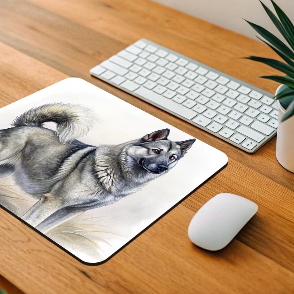 Mouse Pad Ilustración Perro Elkhound Noruego Blooza