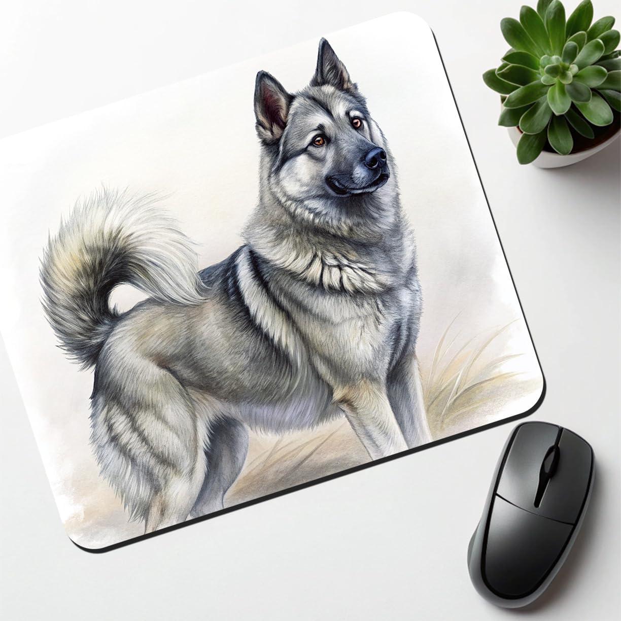 Mouse Pad Ilustración Perro Elkhound Noruego Blooza