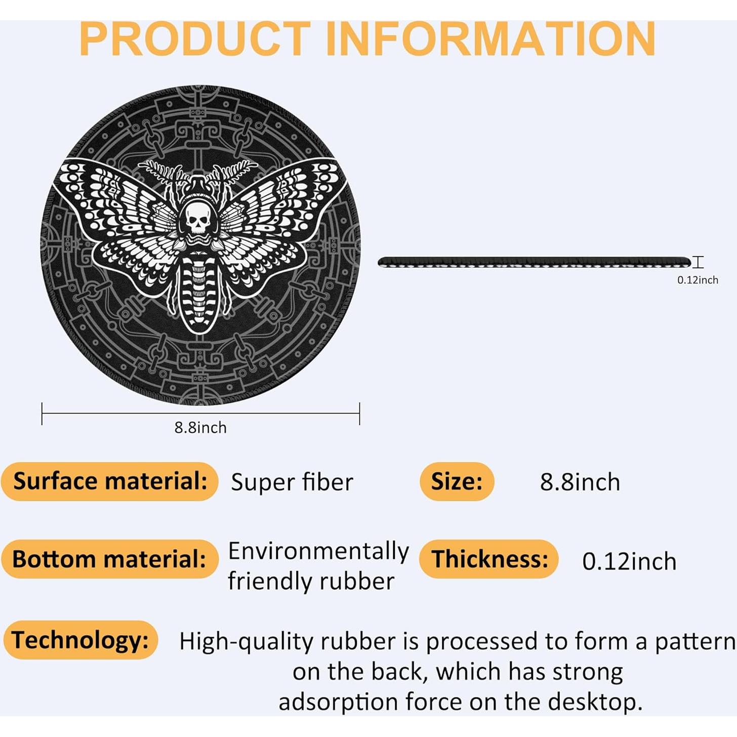Alfombrilla de escritorio redonda KOAIWPAE 22.35 cm antideslizante
